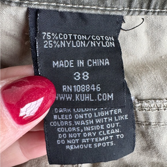 KÜHL Ramblr shorts olive green vintage patina dye cargo pockets Men 38 - Picture 3 of 15